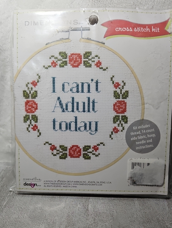 Dimensions Other - I Can't Adult Today Cross Stitch NWT